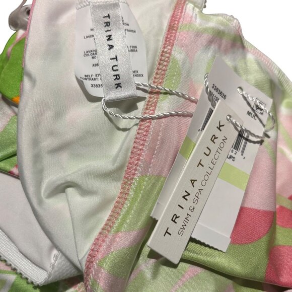 Trina Turk Womens La Palma Halter Tankini Top Size 4 Tropical Floral Print - Picture 6 of 7